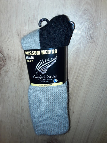 Possum merino diabetic/health soft top boot or farm sock KC274
