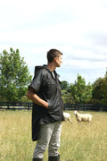 The Linton Long Tail Half Sleeve Vest with Hood KC6909