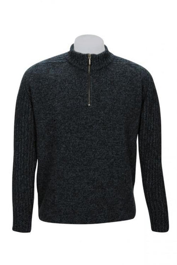 Rib/Plain Zip Sweater KC1433