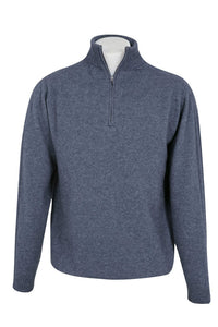 KC336 stylish 1/4 zip luxury possum merino silk sweater