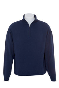 KC336 stylish 1/4 zip luxury possum merino silk sweater