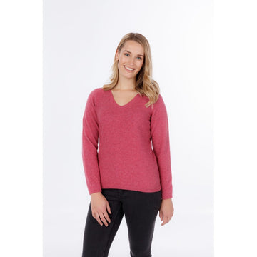 Vee Neck Plain Sweater KC396