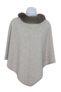 Possum Trimmed  possum merino silk Poncho KC686