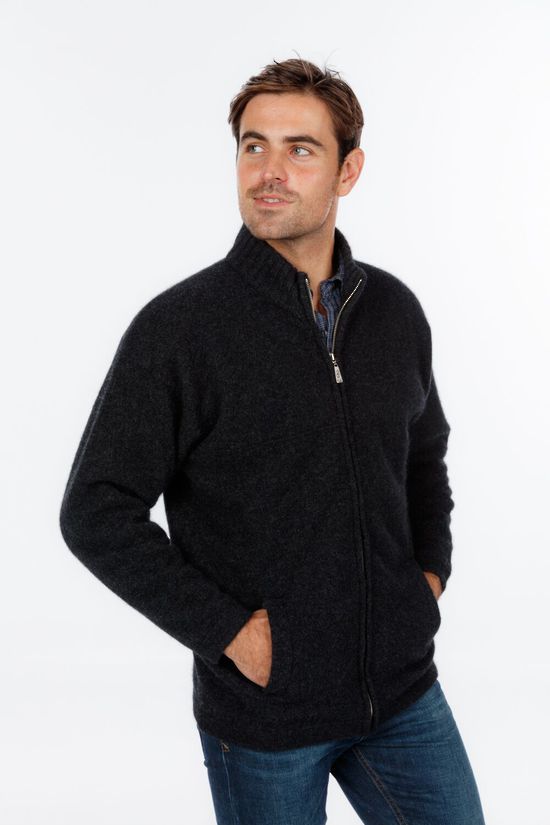Superwarm possum merino Zip Jacket with Pockets KC029