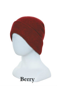 superwarm double layer reversible possum merino silk beanie KC740