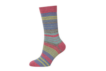 Ladies superwarm striped  possum socks KC731