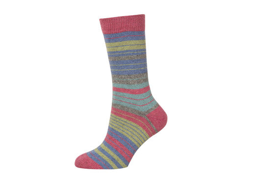 Ladies superwarm striped  possum socks KC731