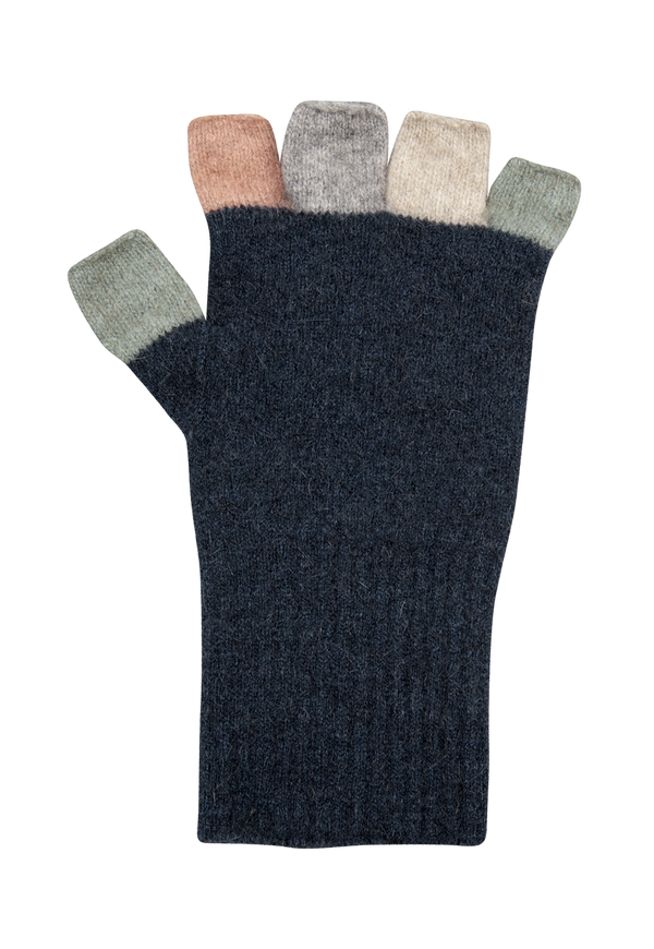 Multi Coloured  super warm Fingerless Glove KC812