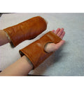 Possum Fur and Leather Fingerless Mittens/ single or pair for damaged hands