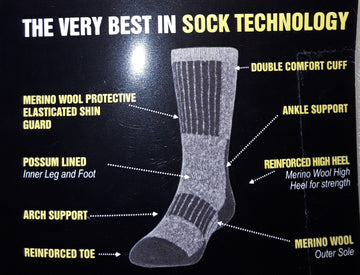 "Gumboot" extra warm possum Boot Socks KC345