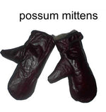 Possum Fur and Leather Mittens for damaged or cold hands/ single hand or pair